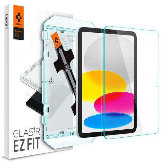 Spigen GlastR EZ FIT Displayschutzfolie für Apple iPad (2025) / (2022), gehärtetes Glas, Full Glue AGL05554
