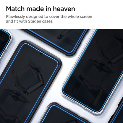 Spigen GlastR EZ FIT Screen Protector for Samsung Galaxy S23 S911, Tempered Glass, Full Glue, Set of 2 pieces AGL05958