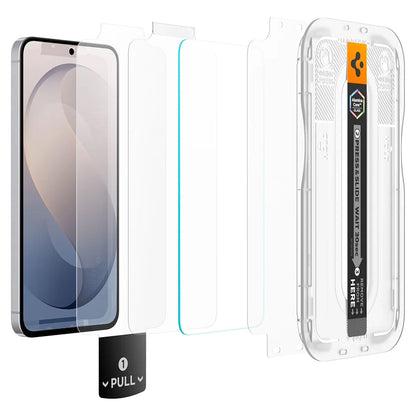 Spigen GlastR EZ FIT Pro HD Displayschutzfolie für Samsung Galaxy S26 FE S741, gehärtetes Glas, Full Glue, 2er-Set AGL11811