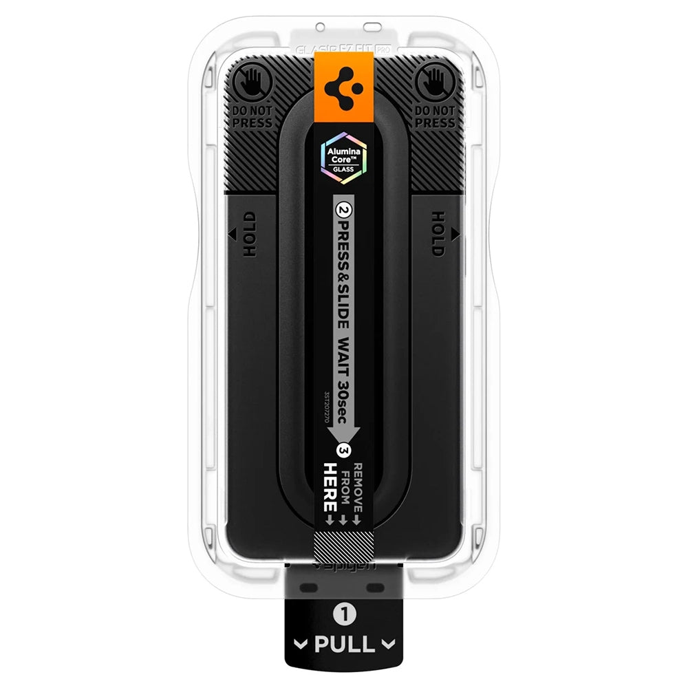 Spigen GlastR EZ FIT Pro HD Displayschutzfolie für Samsung Galaxy S26 FE S741, gehärtetes Glas, Full Glue, 2er-Set AGL11811