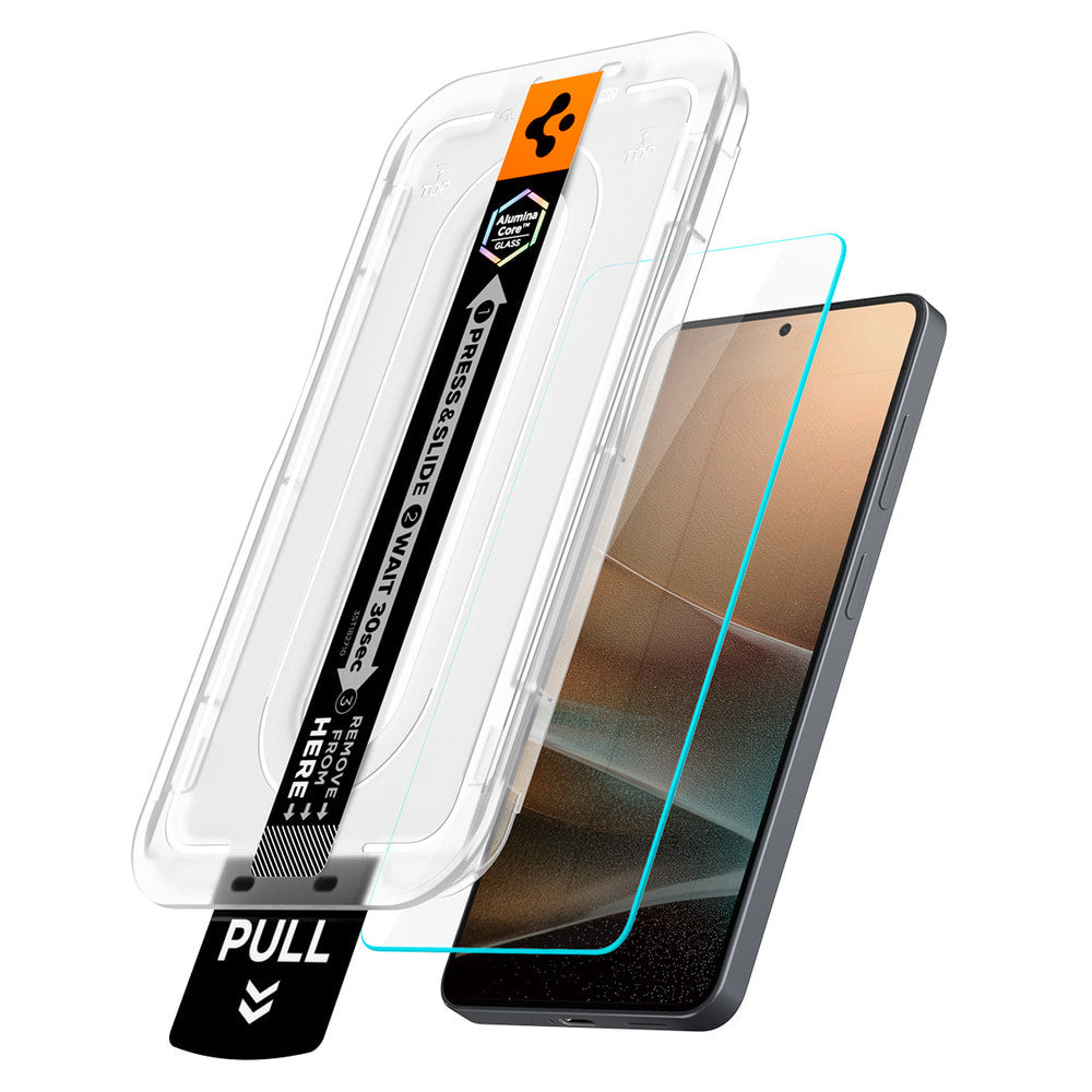Schutzfolie Spigen GlastR EZ FIT Pro HD (Anti-Reflexion) für Samsung Galaxy S26 Plus S947, gehärtetes Glas, Vollkleber, Set mit 2 Stück