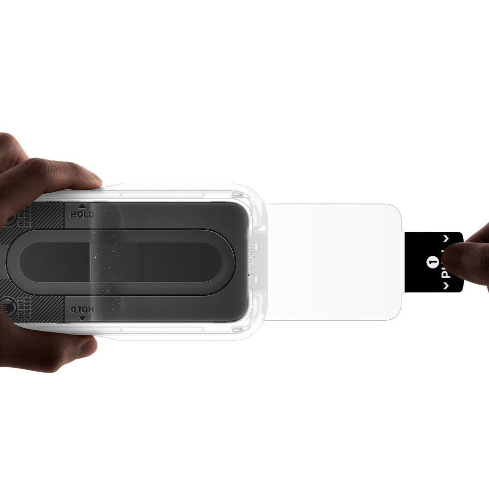 Spigen GlastR EZ FIT Pro Displayschutzfolie für Nothing Phone (4a), gehärtetes Glas, Full Glue, 2er Set AGL11682