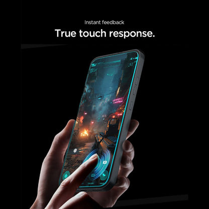 Spigen GlastR EZ FIT Pro Displayschutzfolie für Nothing Phone (4a), gehärtetes Glas, Full Glue, 2er Set AGL11682