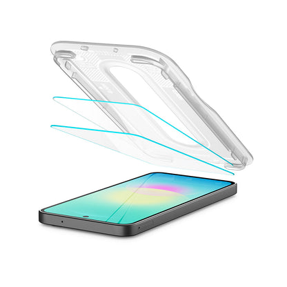 Spigen GlastR EZ FIT Pro Displayschutzfolie für Samsung Galaxy A27 5G, gehärtetes Glas, Full Glue, 2er Set AGL11809