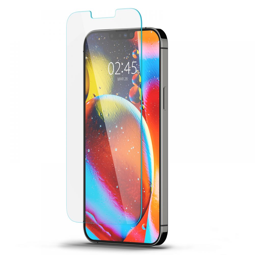 Schutzfolie Spigen GlastR Slim für Apple iPhone 14 Plus / 13 Pro Max, gehärtetes Glas, Full Glue AGL03382