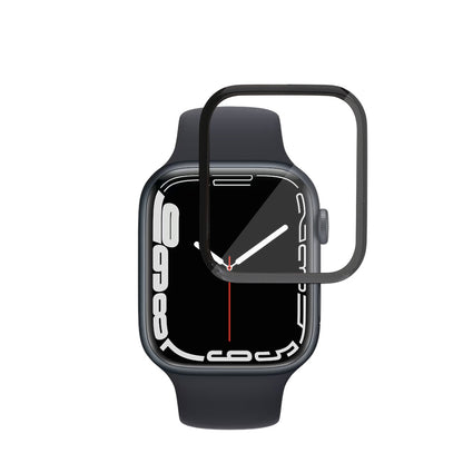 Schutzfolie Techsuit Nano Flex für Apple Watch Series 9 / 8 / 7 45mm, Kunststoff, Set 2 Stück, Schwarz