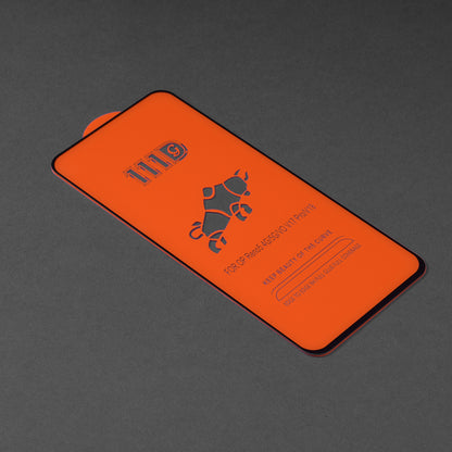 Techsuit Displayschutzfolie für Oppo Reno6 5G, gehärtetes Glas, Full Glue, 111D, Schwarz
