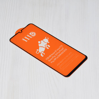 Schutzfolie Techsuit für Realme C63 / C61, gehärtetes Glas, Full Glue, 111D, Schwarz