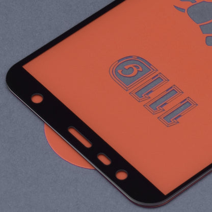 Techsuit Displayschutzfolie für Samsung Galaxy J6+ J610 / J4 Plus (2018) J415, gehärtetes Glas, Full Glue, 111D, Schwarz