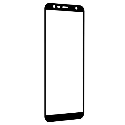 Techsuit Displayschutzfolie für Samsung Galaxy J6+ J610 / J4 Plus (2018) J415, gehärtetes Glas, Full Glue, 111D, Schwarz