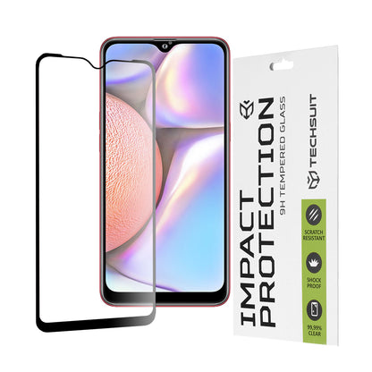 Techsuit Screen Protector Film for Samsung Galaxy M01s M017 / A10s A107 / A10 A105 / M10 M105, Tempered Glass, Full Glue, 111D, Black