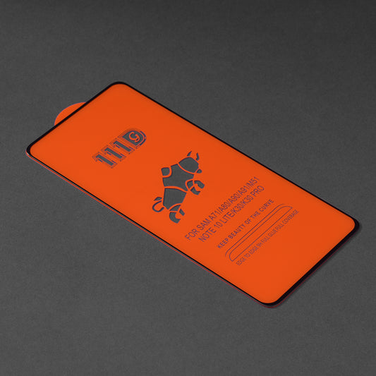 Techsuit Displayschutzfolie für Samsung Galaxy M51 M515 / A71 5G A716 / Note10 Lite N770, gehärtetes Glas, Full Glue, 111D, Schwarz