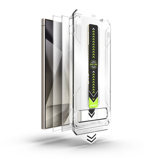 Techsuit TitanGlass CrystalHD Displayschutzfolie für Samsung Galaxy S24 Ultra S928, Sicherheitsglas, Vollklebung, 2 Stück Set