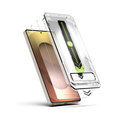 Techsuit TitanGlass CrystalHD Displayschutzfolie für Samsung Galaxy A56 A566 / S24 FE S721, gehärtetes Glas, Full Glue, 2er Set