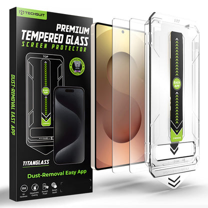 Techsuit TitanGlass CrystalHD Screen Protector for Samsung Galaxy S26 Ultra, Tempered Glass, Full Glue, Set of 2 Pieces