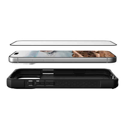 Schutzfolie Urban Armor Gear Shield für Apple iPhone 17 Pro Max, Gehärtetes Glas, Vollverklebung, Schwarz