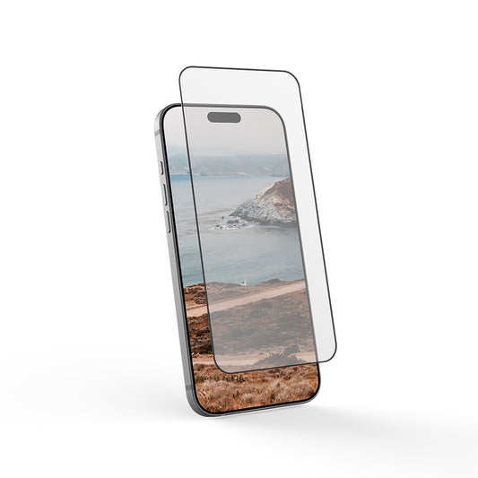 Displayschutzfolie Urban Armor Gear Shield für Apple iPhone 17 Pro, Gehärtetes Glas, Vollverklebung, Schwarz