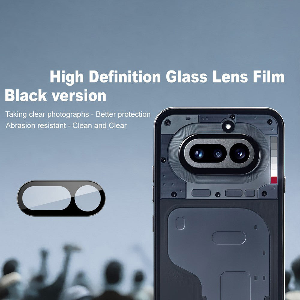 Techsuit Rückkamera-Schutzfolie für Nothing Phone (4a), gehärtetes Glas, schwarz