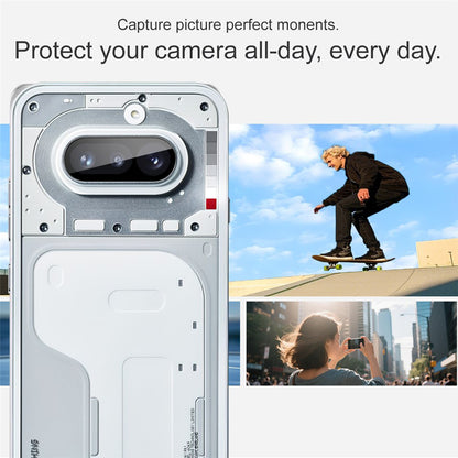 Techsuit Rückkamera-Schutzfolie für Nothing Phone (4a), gehärtetes Glas, schwarz