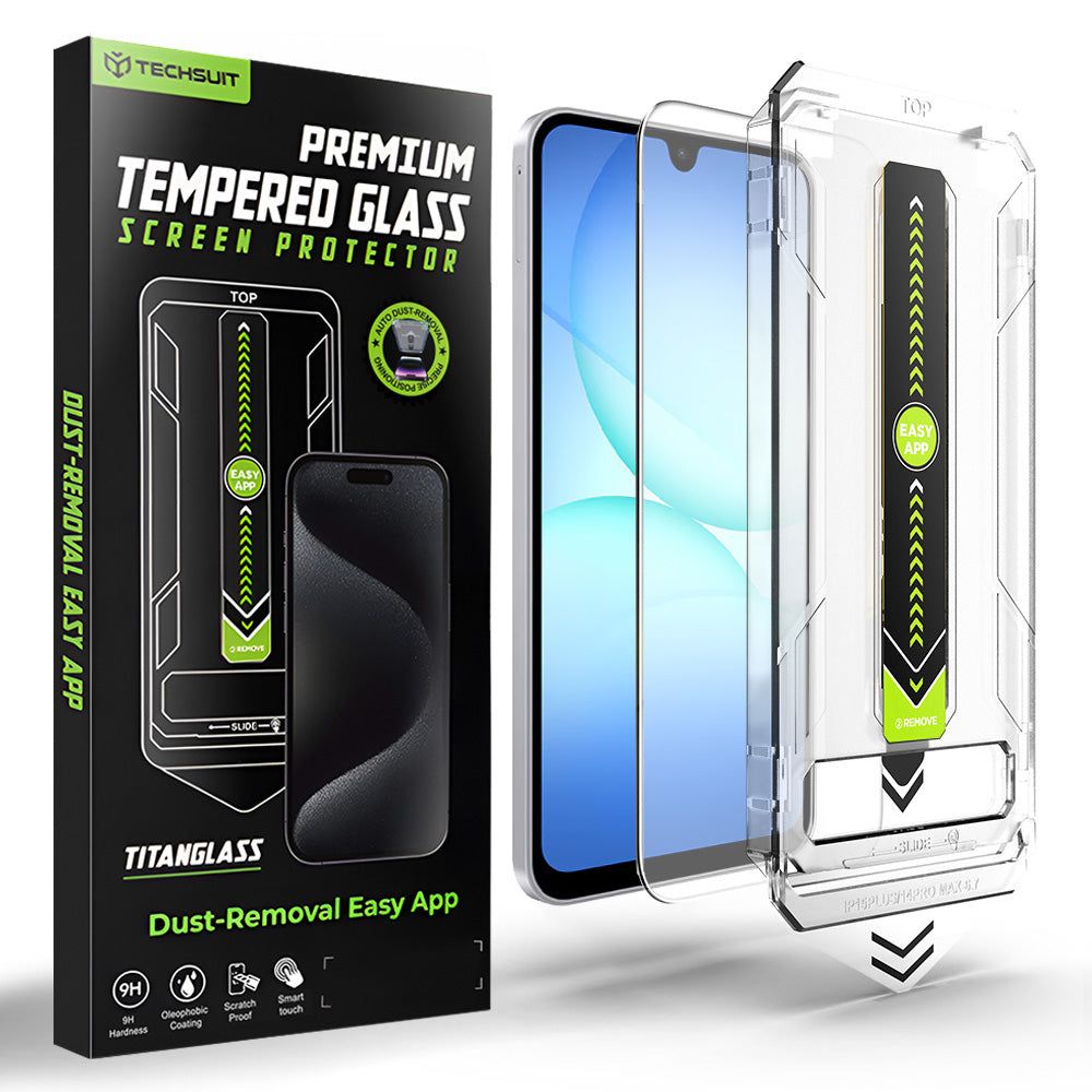 Techsuit TitanGlass CrystalHD Displayschutzfolie für Samsung Galaxy A17 5G / A16 5G A166 / A16 4G A165, Sicherheitsglas