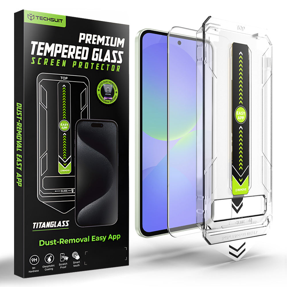 Techsuit TitanGlass CrystalHD Schutzfolie für Samsung Galaxy A37 5G / A36 A366, gehärtetes Glas