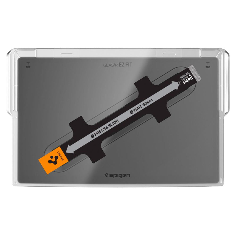 Spigen GlastR EZ FIT Schutzfolie für Tesla X / S Navigation (2022 - 2021), gehärtetes Glas, Schwarz AGL04688