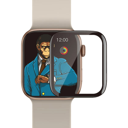 Blueo High Molecule Schutzfolie für Apple Watch 40mm Series, gehärtetes Glas, schwarz