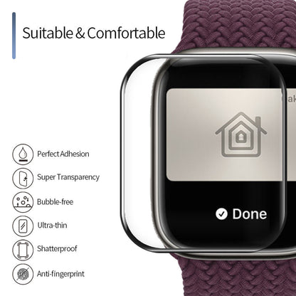 Blueo High Molecule Schutzfolie für Apple Watch 40mm Series, gehärtetes Glas, schwarz