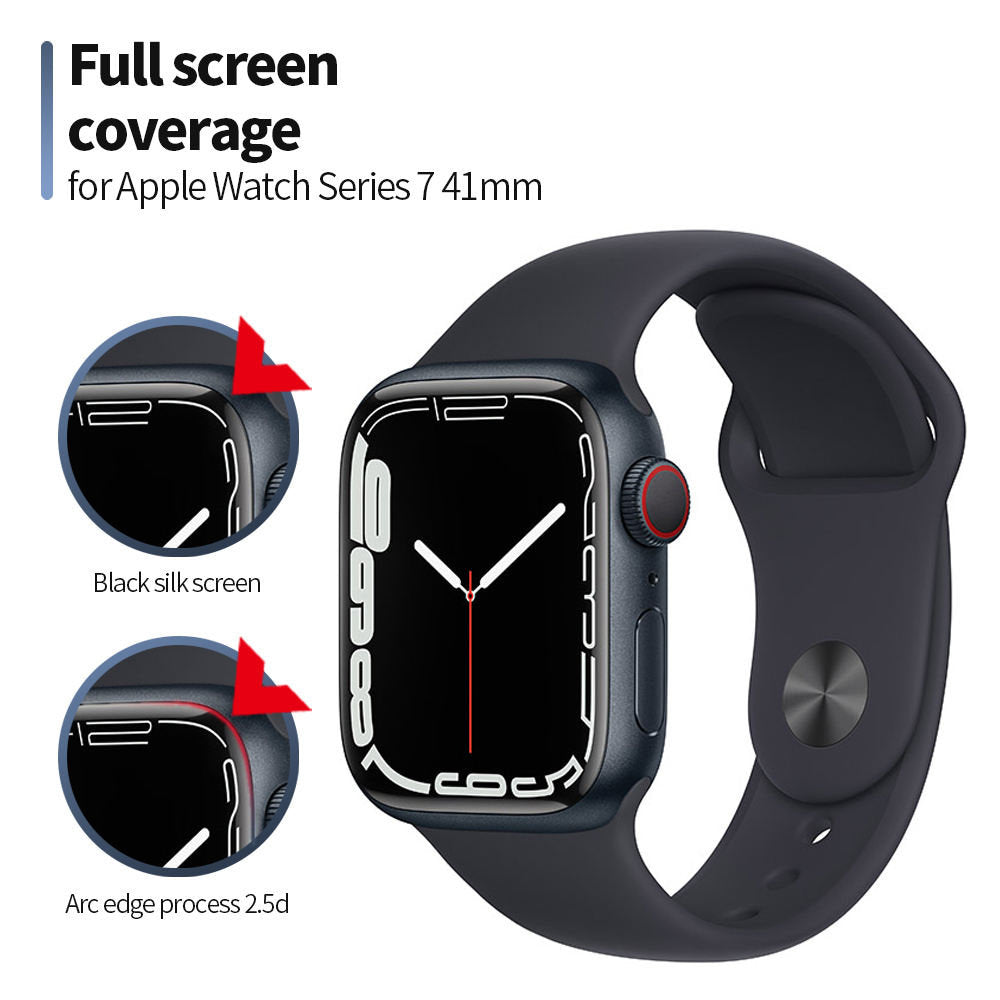Blueo High Molecule Schutzfolie für Apple Watch 40mm Series, gehärtetes Glas, schwarz