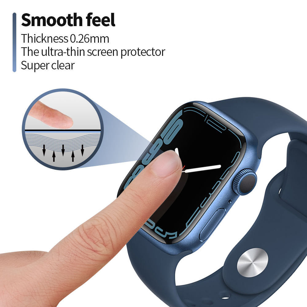 Blueo High Molecule Schutzfolie für Apple Watch 40mm Series, gehärtetes Glas, schwarz