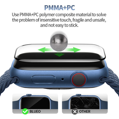 Blueo High Molecule Schutzfolie für Apple Watch 40mm Series, gehärtetes Glas, schwarz