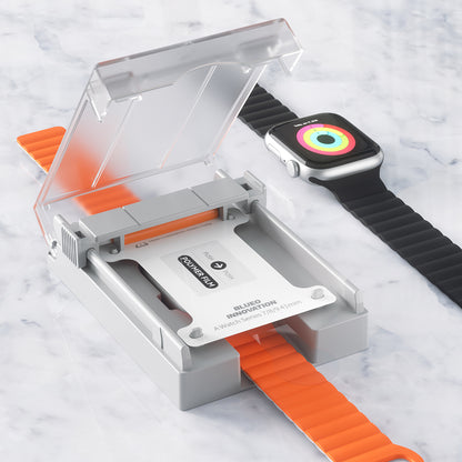 Blueo High Molecule Schutzfolie für Apple Watch 44mm Series, gehärtetes Glas, schwarz