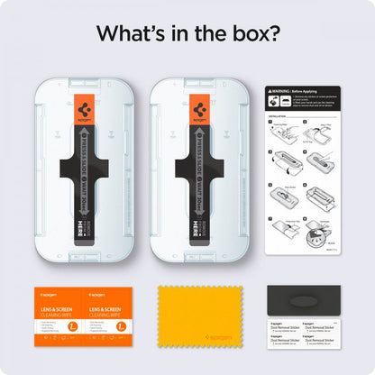 Schutzfolie Privacy Spigen GlastR EZ FIT für Apple iPhone 14 Plus / 13 Pro Max, gehärtetes Glas, Vollverklebung, Set 2 Stück