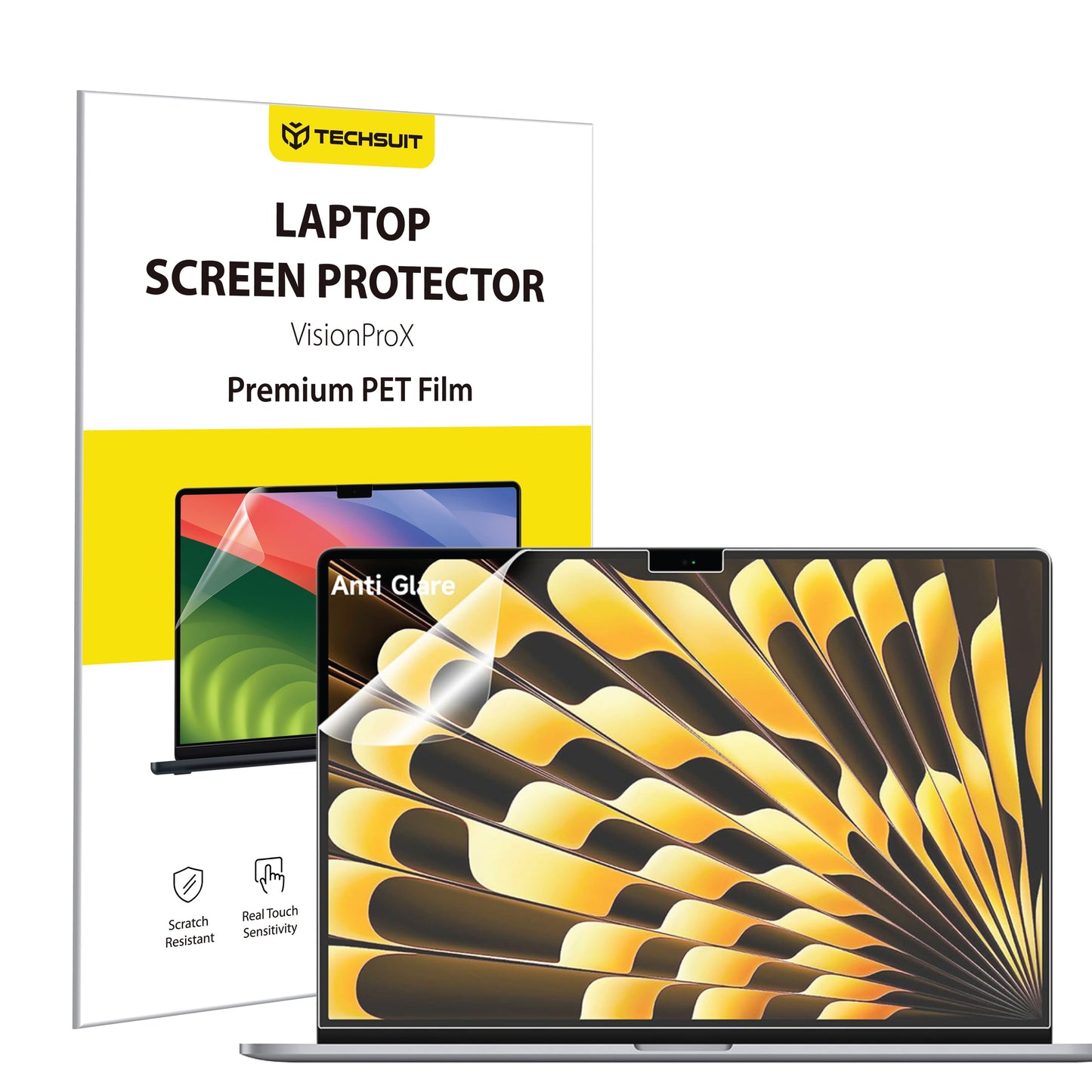 Mattfolie Anti-Blau-Licht Techsuit VisionProX für Apple MacBook Air M3 15 Zoll (2024) / Air M2 15 Zoll (2023), Kunststoff