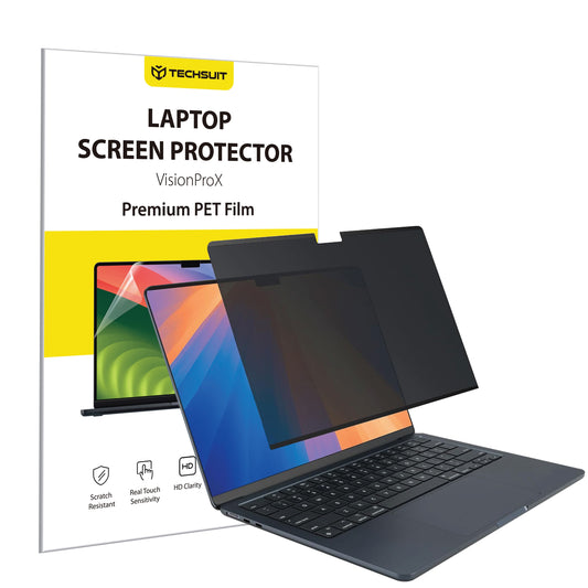 Bildschirmschutzfolie Privacy Techsuit VisionProX für Apple MacBook Air M3 13 Zoll (2024), Kunststoff