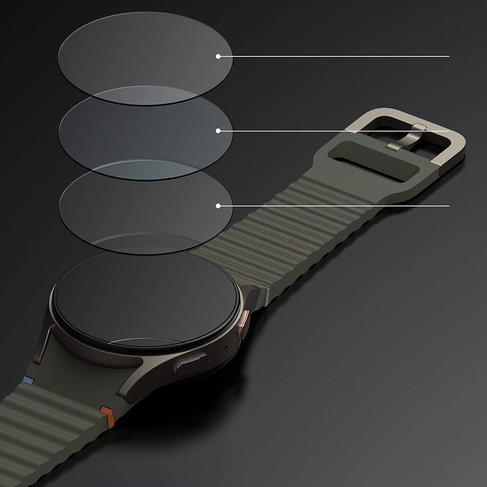 Ringke R6 Schutzfolie für Samsung Galaxy Watch7 44mm, 4er Set, Gehärtetes Glas