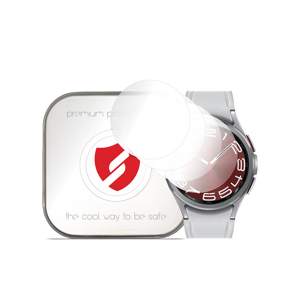 Smart Protection Premium Classic Schutzfolie für Samsung Galaxy Watch6 Classic 47mm, 4er-Set, Kunststoff