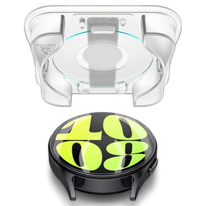 Schutzfolie Spigen GlastR EZ FIT für Samsung Galaxy Watch7 / Watch6 / Watch5 / Watch4 44mm Serie, Set 2 Stück, Gehärtetes Glas AGL08493