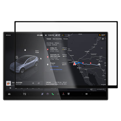 Spigen GlastR EZ FIT Anti-Glare Schutzfolie für Tesla Y 2026 Premium / Performance Navigation, gehärtetes Glas AGL10819