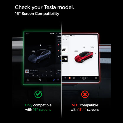 Spigen GlastR EZ FIT Anti-Glare Schutzfolie für Tesla Y 2026 Premium / Performance Navigation, gehärtetes Glas AGL10819