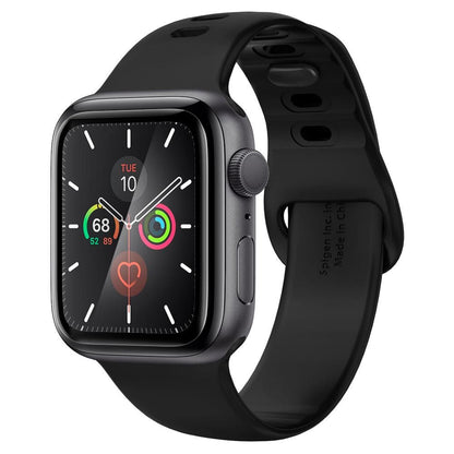 Spigen ProFlex EZ FIT Schutzfolie für Apple Watch 44mm Serie, Set mit 2 Stück, Flexibles Glas, Schwarz