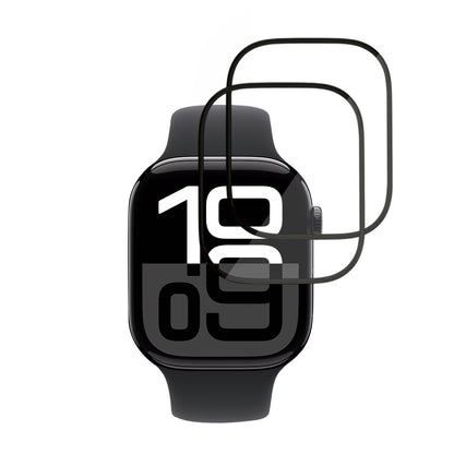 Schutzfolie Techsuit Nano Flex für Apple Watch Series 10 / 11 46mm, Set 2 Stück, Kunststoff, Schwarz