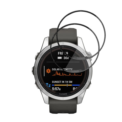 Techsuit Nano Flex Protection Film for Garmin Fenix 7S Pro Solar, Set of 2 pieces, Plastic, Black