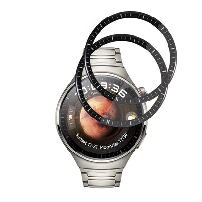 Techsuit Nano Flex Protection Film for Huawei Watch 4 Pro, Set of 2 Pieces, Plastic, Black