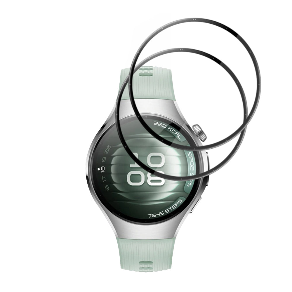 Schutzfolie Techsuit Nano Flex für Huawei Watch 5 42mm, Set 2 Stück, Kunststoff, Schwarz