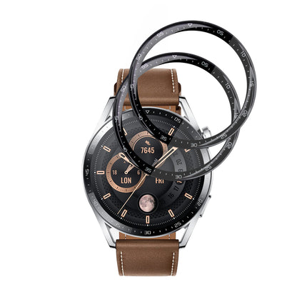 Schutzfolie Techsuit Nano Flex für Huawei Watch GT 3 46mm, Set mit 2 Stück, Kunststoff, Schwarz