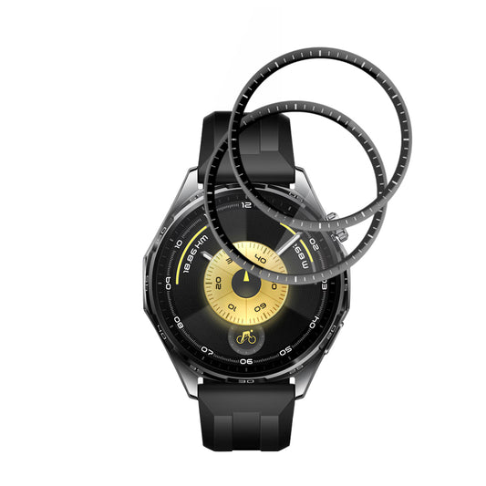 Schutzfolie Techsuit Nano Flex für Huawei Watch GT 6 46mm, Set 2 Stück, Kunststoff, Schwarz