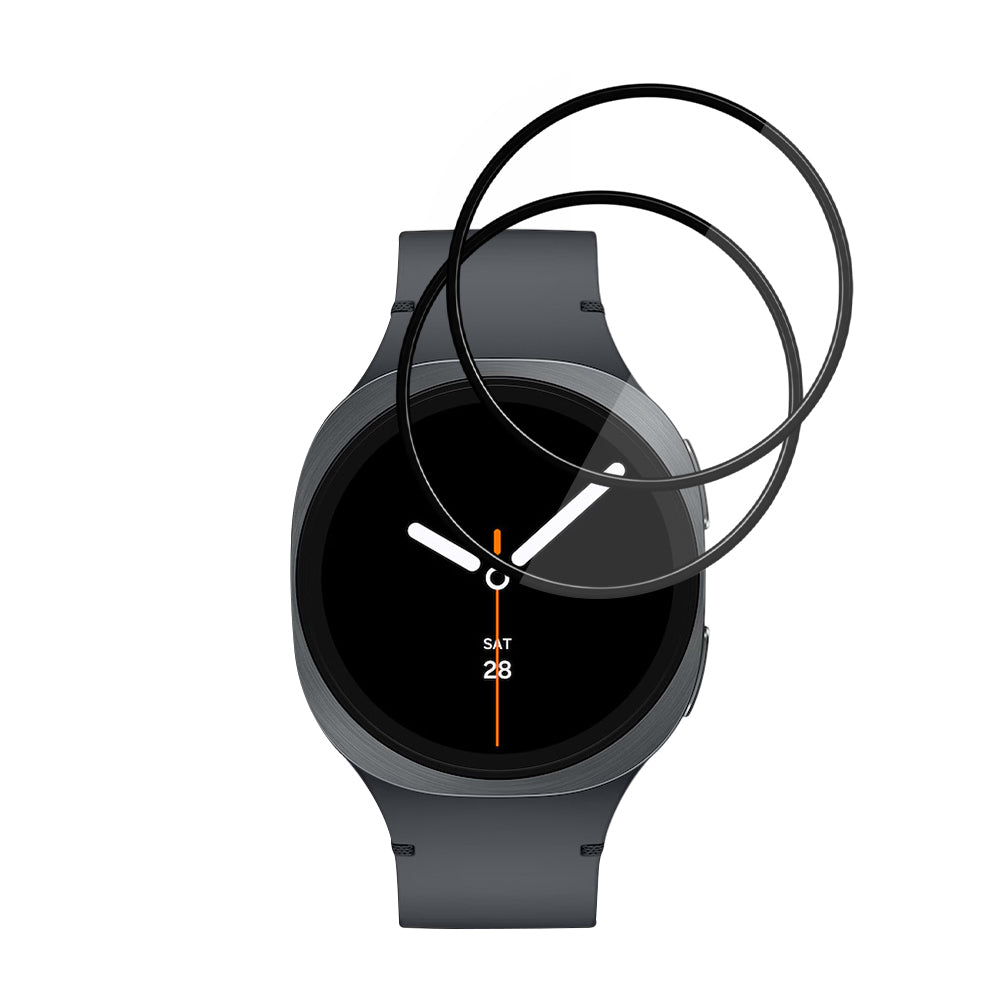 Schutzfolie Techsuit Nano Flex für Samsung Galaxy Watch8 40mm, Set 2 Stück, Kunststoff, Schwarz