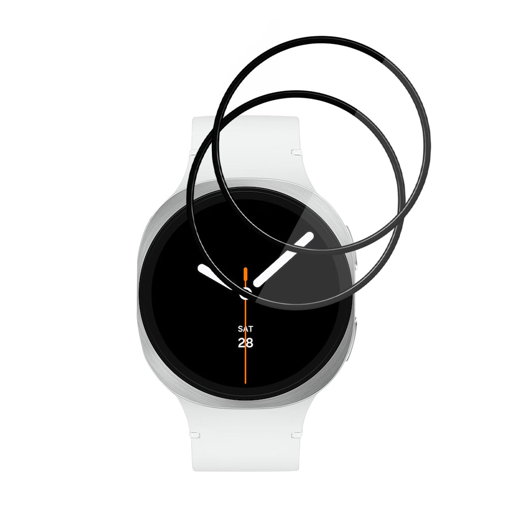 Schutzfolie Techsuit Nano Flex für Samsung Galaxy Watch8 44mm, Set 2 Stück, Kunststoff, Schwarz