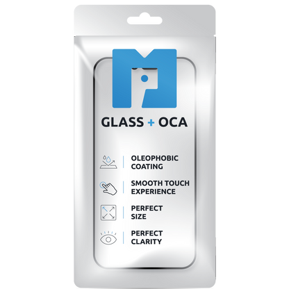 Displayglas + OCA MP kompatibel mit Apple iPhone 16 Pro Max, Schwarz